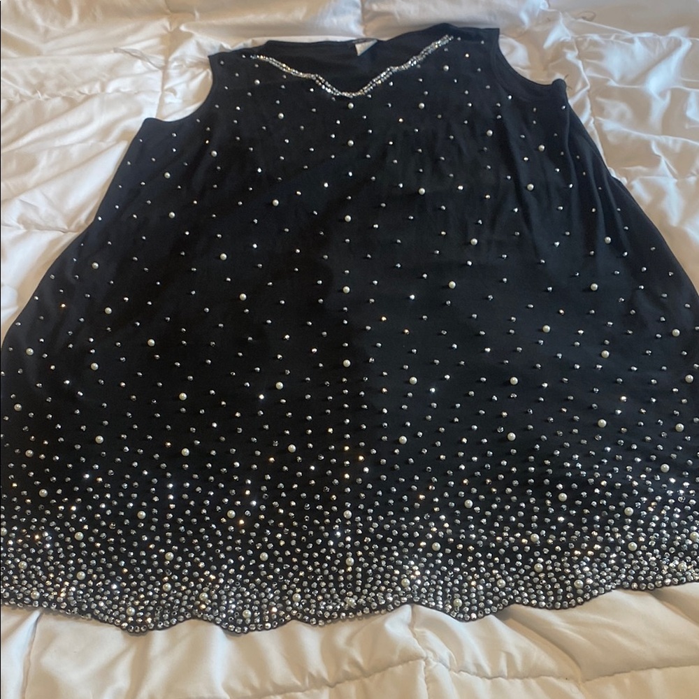 Elegant Black Embellished Skirt